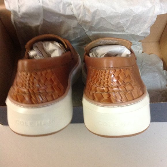 Cole Haan Men\'s GrandPro TopSpin Tan Leather Penny Loafers 11M - New in Box main image 14